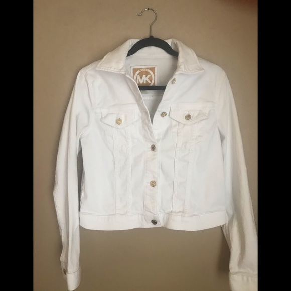 michael kors white jean jacket